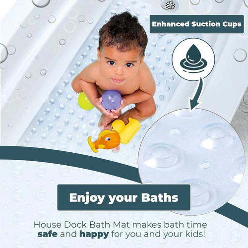 Non slip bath mat 100x40cm - slip,