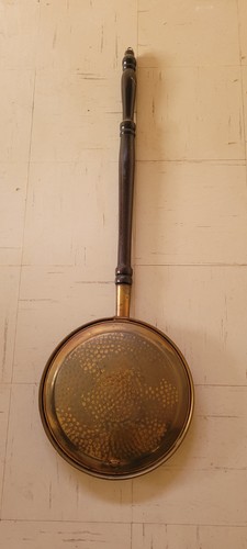 Vintage copper bed warming pan - bed,