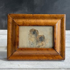Antique Miniature Dog Painting