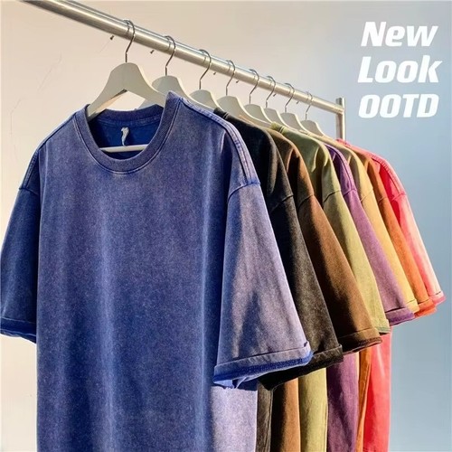 Retro washed oversized shirt - t,