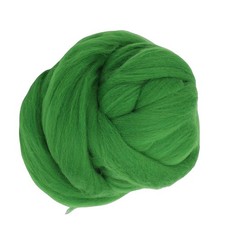 Wool Roving 200g Green Soft