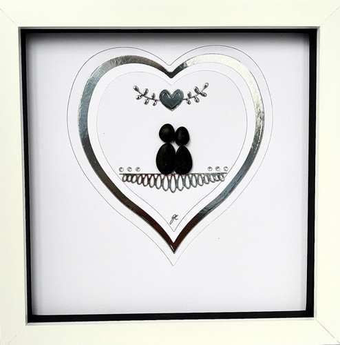 Romantic pebble art - pebble, picture