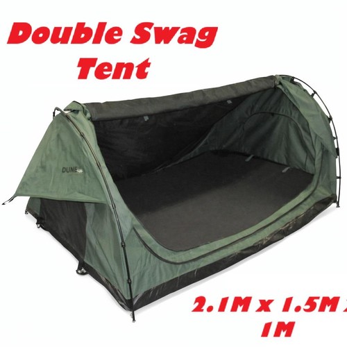 Double swag tent with - double,