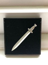 A SWORD PIN  BADGE REAL PEWTER