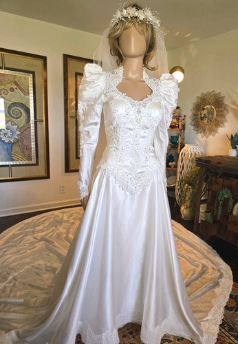Vintage wedding dress - wedding, 70s