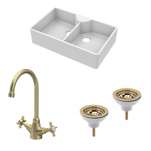 Traditional fireclay kitchen - traditional,