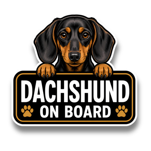 Cute dachshund dog board - dachshund, on