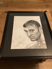 Prince Naseem Signed Print 74/500 by Scott. Frame 21” x 17”, Print 42cm x 30cm