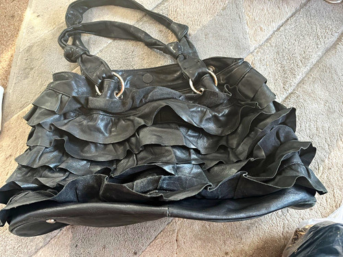 Episode black leather ruffle - episode,