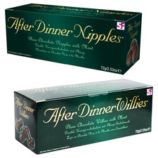 CHOCOLATE WILLIES / CHOCOLATE NIPPLES AFTER DINNER FUNNY GIFT HEN PARTY NAUGHTY