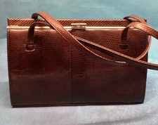 Vintage Mappin And Web Lizard Skin Handbag In Excellent Condition