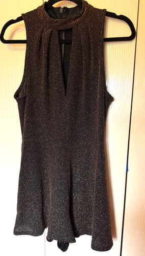 Top shop black with gold - top,