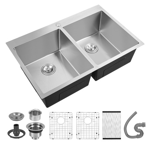Double bowl kitchen sink x - bowl, 84