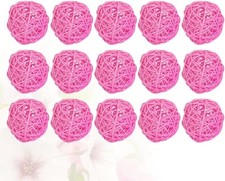 15 Pink Rattan Decorative