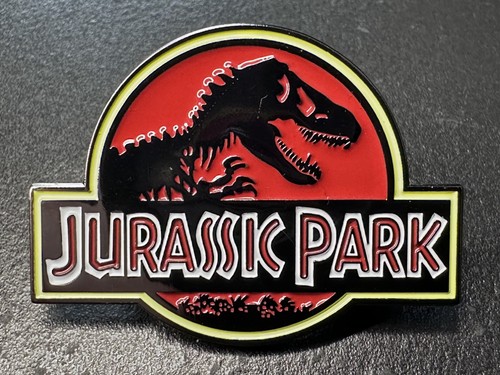 Jurassic park logo enamel pin - park,