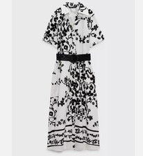 New Zara Black & White Linen