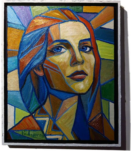 Framed woman portrait - framed,