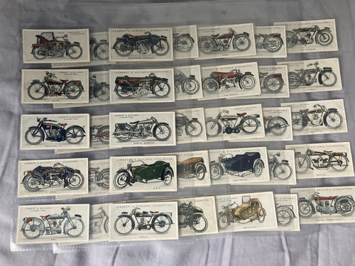 Cigarette cards motor cycles - cards,