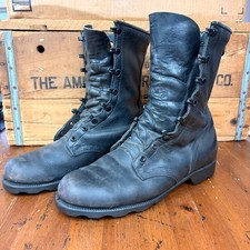 Vintage Black Leather Combat