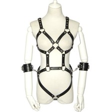 Women Body Harness Punk PU