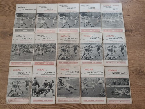 Wigan rugby league programmes - wigan,