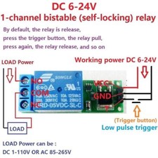 DC 6V 9V 12V 24V Flip-Flop Latch Relay Switch Module for Arduino Smart home car