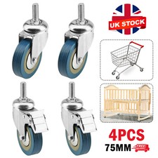 4x Heavy Duty 75mm Rubber