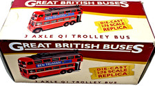 Atlas Editions Great British Buses- 3 Axle QI Trolley Bus 1:76 Scale Model Boxed
