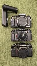 Job Lot – Olympus OM40 Program 35mm SLR Film Cameras + Winder 2 – Untested