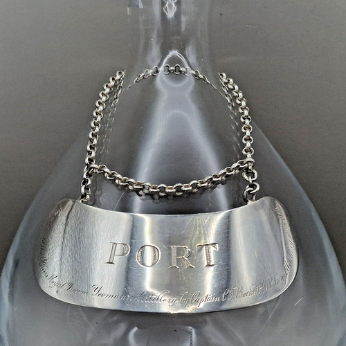Sterling silver decanter label - sterling,