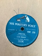 ELVIS PRESLEY   Paralyzed . . 78rpm  POP 378