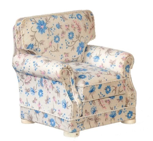 Dolls house white - white, floral