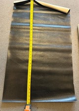 Black Heavy Upholstery Faux Leather Vinyl Table Protector Fabric 56cm x 90cm