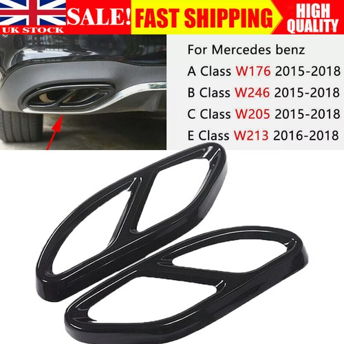 2pcs black exhaust pipe - black,