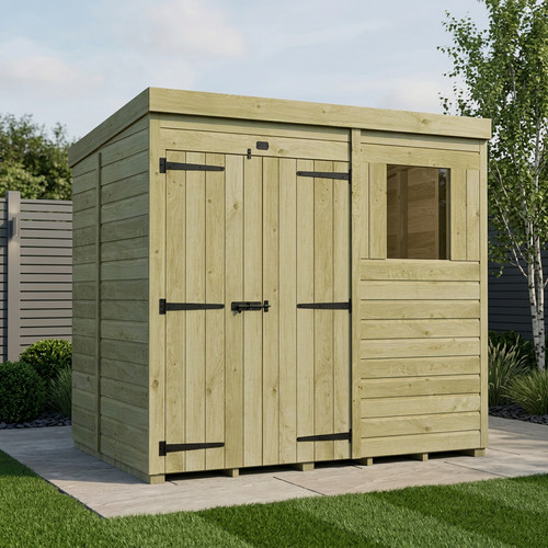 Pent shed double - 7, (double
