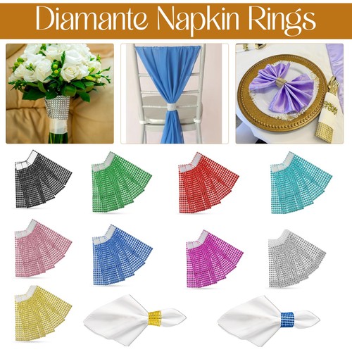 Diamante napkin rings - diamante,