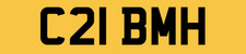 QUALITY OLD 2 DIGIT PRIVATE DVLA REG NUMBER PLATE ALL FEES PAID C21 BMH / BM BH