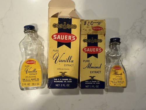 Vintage sauer extract bottles - vintage,