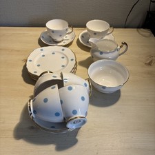 Vintage Royal Vale Blue Polka