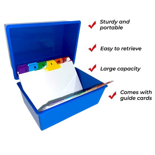 Indigo index card - indigo, box