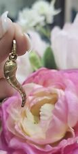 9ct  CORRUGATED  HORN YELLOW GOLD HORN OF LIFE PENDANT/Charm 