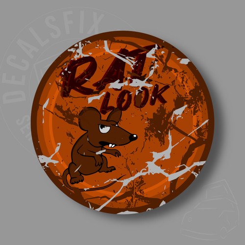 Rat look vinyl sticker - rat,