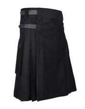 Black Utility Kilt for Men –