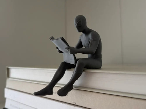 Spider man reading newspaper - spider-man,