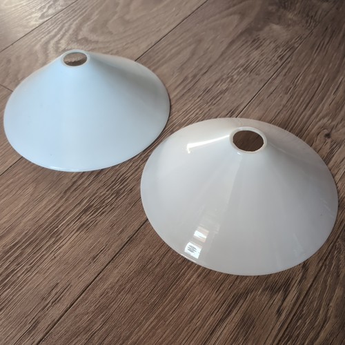 Pair vintage glass - glass, white