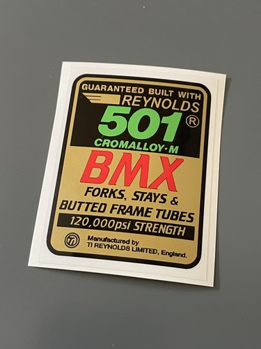 Reynolds 501 bmx frame decal - 501,