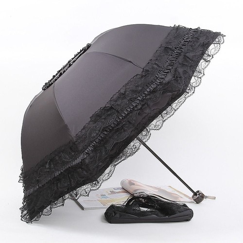 Portable women parasol lace - portable,