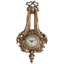 Vintage Gold Wall Clock – Antique French Rococo Baroque Style Decorative Clock
