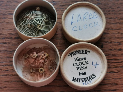 Clock hairsprings new - hairsprings,, old