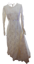Handmade vintage lace long